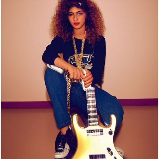 AI-generated metal guitar player