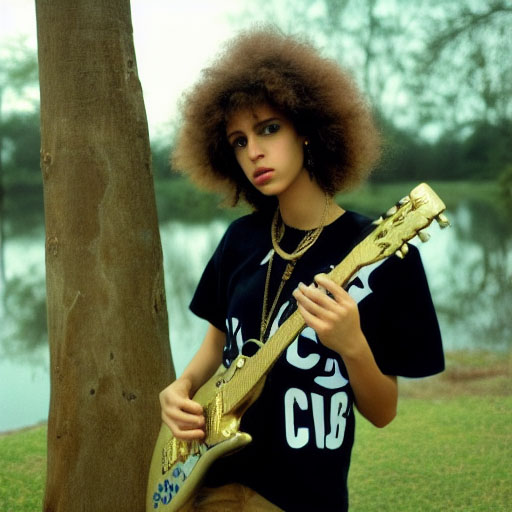 AI-generated metal guitar player