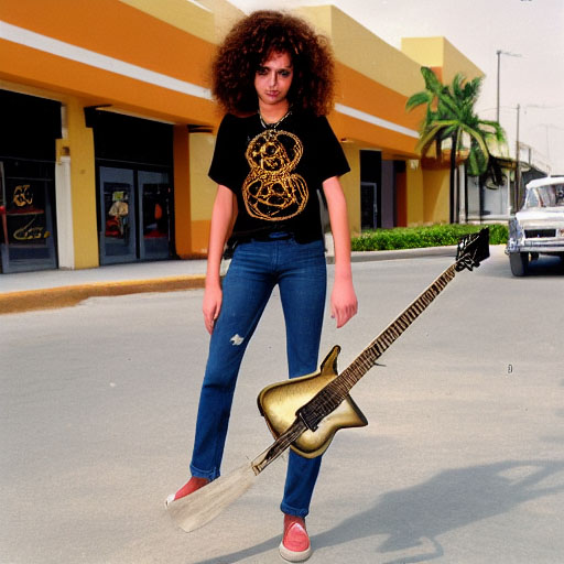 AI-generated metal guitar player